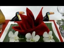 Bird Of Paradise Napkin Fold Napkin Folding How To Fold Bird Of Paradise Napkin Folding Napkins Creative Napkins