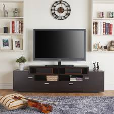 The entire collection of diy tv stand ideas are full of step by step plans and easy tricks that will make you think like a genius just after you take a short roundup of these tv stands! Furniture Of America Braswell Wood 72 Inch Multi Storage Tv Stand In Cappuccino Idi 141009