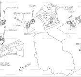 Engine & transmission mounting (unit) for Nissan Teana J32 ...