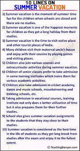 Astronomically, the summer solstice is the official first day of summer 2019 and will take place on friday, june 21. 10 Lines On Summer Vacation In English For Children And Students