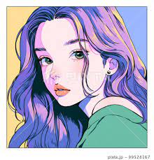 SNSアイコン 20代 30代 おしゃれ イラスト かわいいのイラスト素材 [99528167] - PIXTA さん