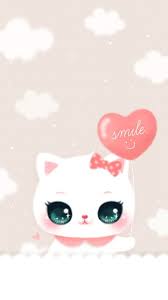 Incredible design, vibrant colors & a high definition finish. Heart Cat And Wallpaper Image Cute Wallpapers Cute Cartoon Wallpapers Cute Cat Wallpaper