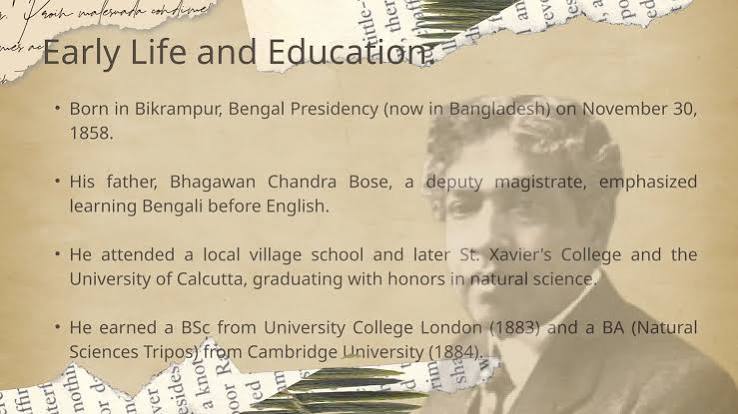 Jagadish Chandra Bose life of Jagdish Chandra bose | PPTX