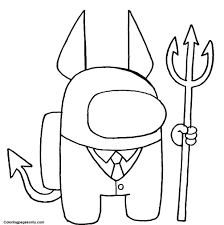 Among us impostor in jester costume coloring … Devil Coloring Pages Among Us Coloring Pages Coloring Pages For Kids And Adults