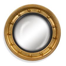 Black And Gold Round Convex Mirror The Dramatic Scale Of This Grande Rondel Is Extraordinary Deeply Undercut The Turned Molding Is 6 In Width And 5 In Depth Mirror Convex Mirror Mirror Wall