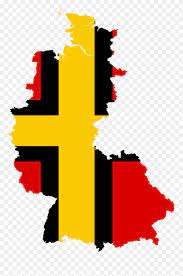 The first flag to be flown in germany dates back to the holy roman empire and featured a black eagle on a gold background. Flag Map Of West Germany West Germany Flag Map Clipart 731982 Pinclipart