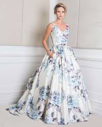 Creative Colour Colored Wedding Dress Floral Print Wedding Dress Floral Wedding Gown