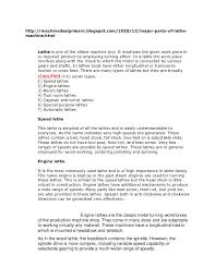 Lathe Classification