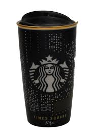 Amazon Com Starbucks Times Square Nyc Collection Ceramic Double Wall Traveler Cups Mugs Amp Saucers Nyc Times Square Starbucks Mugs Nyc Coffee