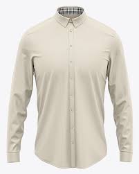 Download Men S Long Sleeve Button Down Dress Shirt Front View In Apparel Mockups On Yellow Images Object Mockups