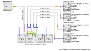 Schaltplan Eines Thermostats Fur Eine Fussbodenheizung Elektroinstallation Thermostat Elektro