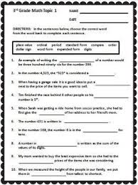 Language arts worksheets 3rd grade. Envision Math 3rd Grade Vocabulary Worksheets Full Year By The Teacher Team