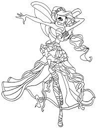 761x800 elas winx club coloring page. Online Coloring Pages Coloring Page Ribbons Stella Winx Coloring Books For Children