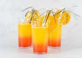 New Year Sunrise Easy Mocktail Recipe For Kids Recipe Mocktails For Kids Mocktails Non Alcoholic Drinks New Years