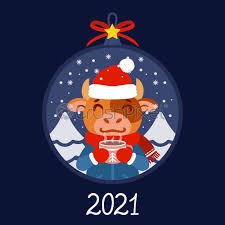 Every day new 3d models from all over the world. Christmas Ball With The Image Of Bull With Cup Tea Stock Vector Crushpixel