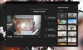A green light next to the camera gleams to show that the camera is on. Microsoft Teams Flip Camera Horizontally