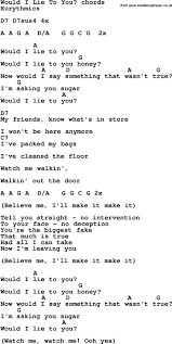 Song Lyrics With Guitar Chords For Would I Lie To You Just Lyrics Guitar Chords And Lyrics Music Chords