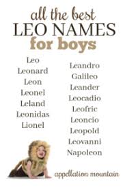 Leo Names From Leonard To Leovanni Appellation Mountain Boy Names Names Baby Names