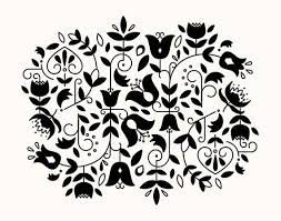 More images for scandinavian floral pattern drawing » 11x14 Nordic Floral Risograph Print Limited Edition In Black Cream 11x14 Norwegian Scandinavian Mode Modern Folk Art Scandinavian Folk Art Polish Folk Art