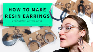 Use the angled tag topper punch from stampin' up! How To Make Resin Earrings Complete With Custom Earring Cards Youtube