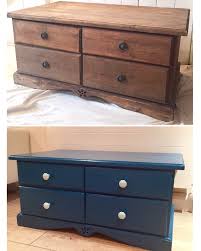 Before And After I Found This Handmade Solid Wood Chest On Gumtree For 5 And Have Given It A Renovation For My New Flat Solid Wood Chest Dulux Blue Home Decor