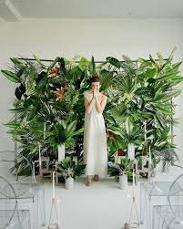 How To Use Tropical Leaves For Your Wedding Onefabday Com Photo Booth Backdrop Wedding Wedding Ceremony Backdrop Wedding Decorations