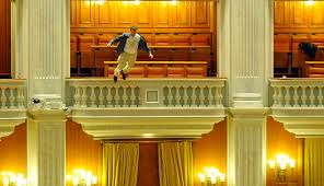 Image result for Holland:cannabis protester wounded in parliament jump