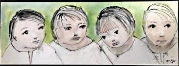 Douglas Staten 1959 [20th C American] Four Children