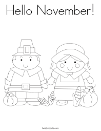Hello November Coloring Page Thanksgiving Coloring Pages Coloring Pages Hello November