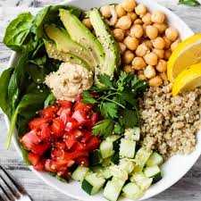 Yoga meal prep bowl with quinoa and vegetables