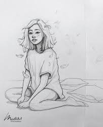 Girl After Pillow Fight By Madliart Art Sketches Art Drawings Sketches Art Drawings