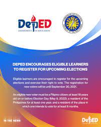 President rodrigo duterte's murderous war on drugs, ongoing since he took office in june 2016, continued to target mostly. Deped Encourages Eligible Learners To Register For Upcoming Elections Department Of Education