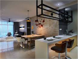 Stucco Wall Dining Table Bar Counter Scandinavian Design Living Room Living Room Scandinavian Wall Dining Table