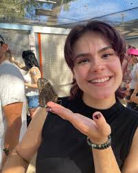 Nora Sullivan '24 snapped these photos of Ulla Colllins Axelson '24 during  a spontaneous sunrise stroll. “The Grécourt gates offer the best view of  the sunrise over Northampton and the mountains from