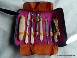Manicure Set Leather Nail Kit Vintage Nail By Clockworkrummage 25 00 Manicure Set Nail Care Sets Nail Kit