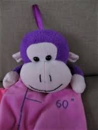 Details About Goffa Plush Monkey Growth Chart Hangs Measures To 5 Pink Purple Colors