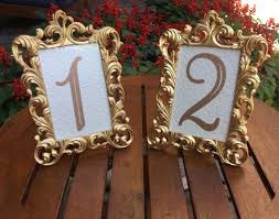 Table Number Frames 4 X 6 Gold Wedding Frames Ornate Baroque Style Gold Wedding Decorations Wedding Frames Wedding Numbers
