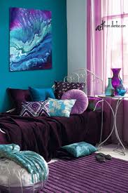 Teal Blue Purple Abstract Canvas Vertical Wall Art Turquoise Etsy In 2021 Purple Bedroom Decor Jewel Toned Bedroom Decor Purple Living Room