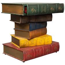 English Side Table In The Shape Of Stacked Books Stack Of Books Side Table Shapes