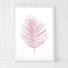 Pink Leaf Pink Palm Art Girls Room Decor Pastel Nursery Decor Blush Pink Art Scandinavian Wall Art Pastel Nursery Decor Blush Pink Decor Pink Office Decor