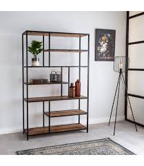 Ouvrez les portes du plus beau magasin du web ! Bibliotheque Bois Metal Industriel 120 X 188 Vente Dimehouse Dimehouse