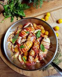 Escalopes De Poulet Au Lard Fume Nectarines Et Mirabelles Recette En 2020 Escalope De Poulet Lard Fume Alimentation
