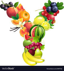 Vector Illustration Letter Y Composed Of Different Fruits With Leaves Download A Free Preview Or High Different Fruits Merry Christmas Card Christmas Vectors
