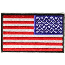 Black American Flag With Green Stripe Reversed Us Flag Patch 4 Inch Black Border Flag Patches Flag Patches