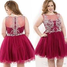 Plus Size Homecoming Dresses 2016 Burgundy Sheer Crew Neck Beaded Illusion Back Sh Short Formal Dresses Cheap Plus Size Homecoming Dresses Formal Dresses Short