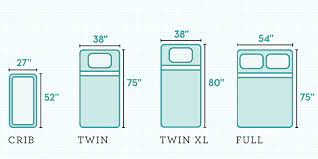 Mattress Size Chart Bed Dimensions