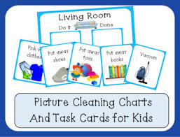 Picture Cleaning Chart And Task Cards For Young Children Editable