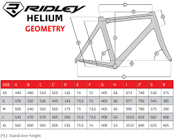 Ridley Frame Size Chart Lajulak Org