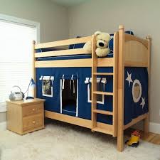 Maxtrix Kids Hot Shot Panel Twin Low Bunk Bed With A Slanted Ladder Instead And The Top Tent To Keep Them From Jumping Kids Bunk Beds Bunk Bed Tent Kid Beds