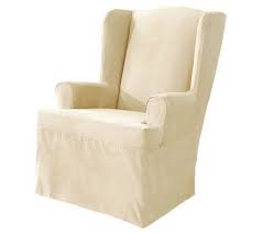 Sure Fit Soft Suede Wing Chair Slipcover Qvc Com Slipcovers For Chairs Wingback Chair Covers Slipcovers